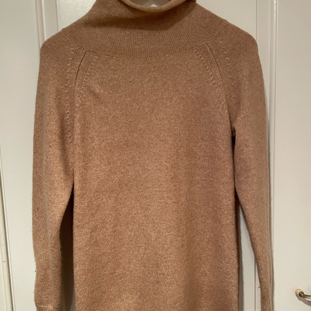 Ann Taylor camel mock neck sweater